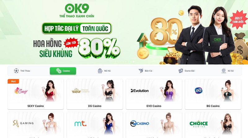 Live Casino OK9 - Sảnh Sòng Bạc Giải Trí Đổi Thưởng Hàng Đầu - kixon.pro