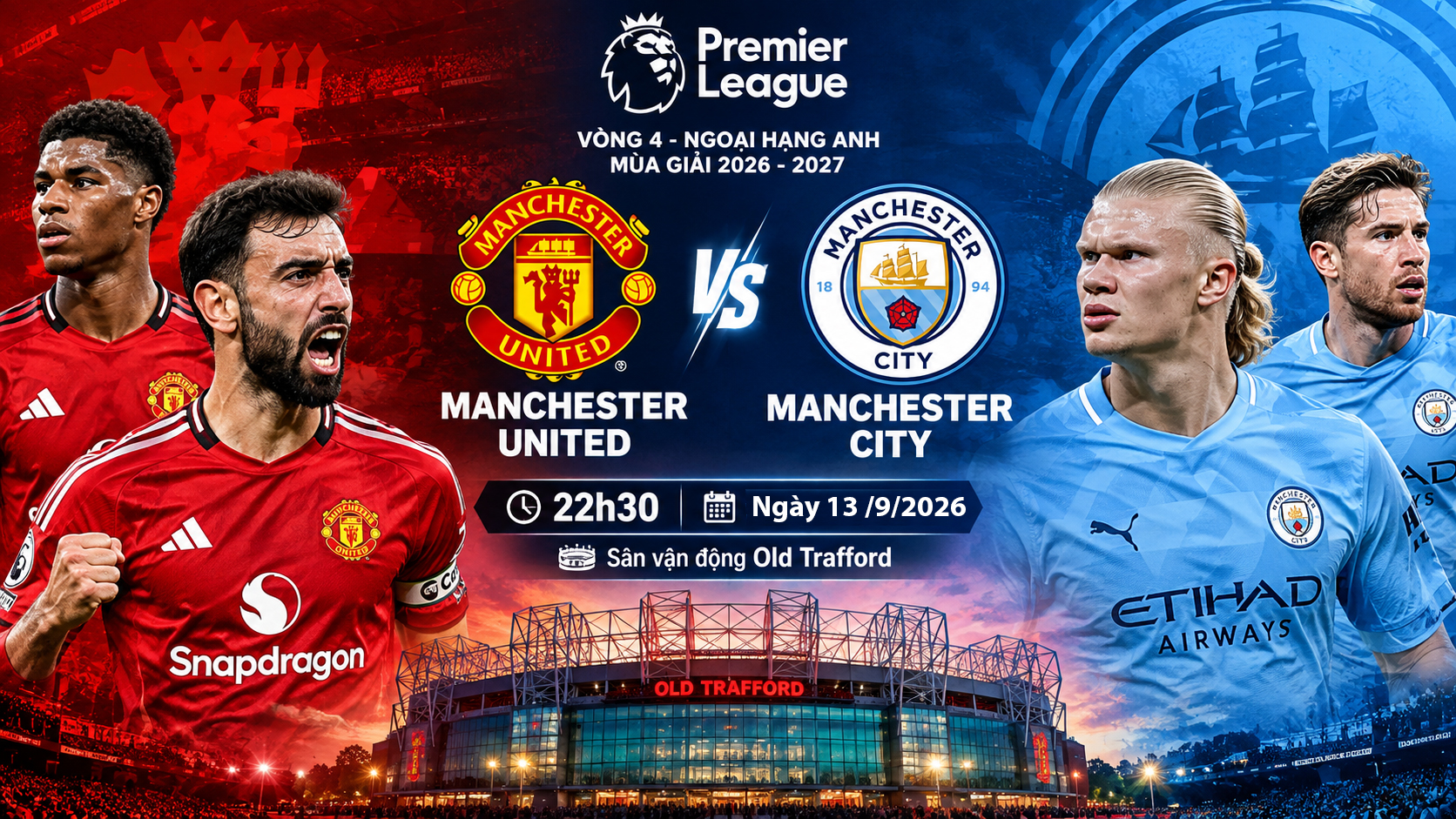 Nhận định MU Vs Man City 22h30 Ngày 13/9/2026: Sức Nóng Old Trafford | OK9 - kixon.pro Nhận định MU Vs Man City 22h30 Ngày 13/9/2026: Sức Nóng Old Trafford | OK9 - kixon.pro
